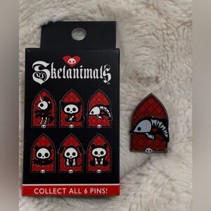 Skelanimals Stained Glass Blind Box Enamel Pin
